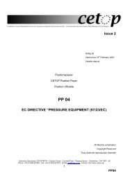 CETOP Position Papers PP04 PED - CETOP European Fluid Power