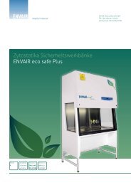 Zytostatika SicherheitswerkbÃ¤nke ENVAIR eco safe Plus