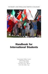 Handbook for International Students - Hobart and William Smith ...