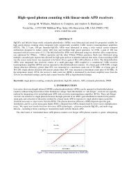 High-speed photon counting with linear-mode APD Receivers - Voxtel