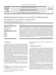 Modelling of hysteresis influence on mass transfer in building ...