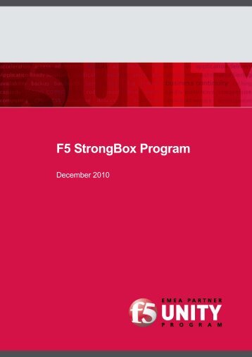 F5 StrongBox Program (EMEA)