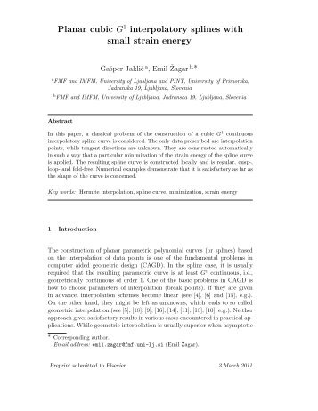 Planar cubic G1 interpolatory splines with small strain energy