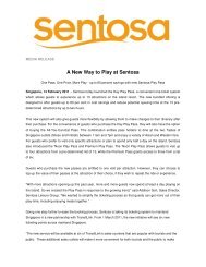 A New Way to Play at Sentosa - Sentosa Development Corporation