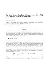 (and Bessel squared) processes - Le Cermics - ENPC