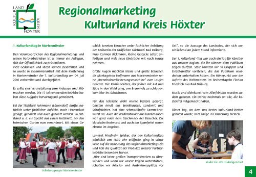 Regionalmarketing Kulturland Kreis Höxter