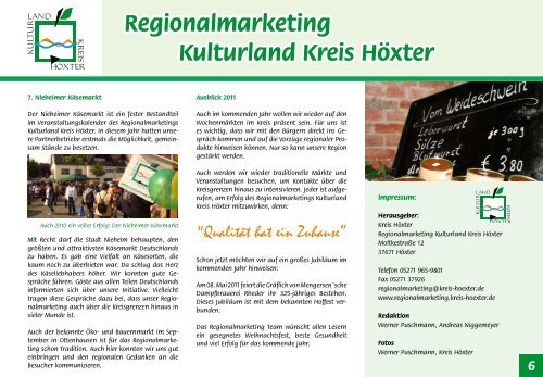 Regionalmarketing Kulturland Kreis Höxter