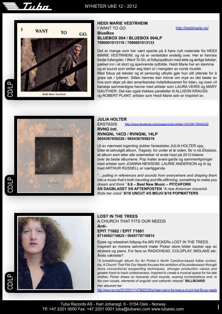 CD LP Tuba Records