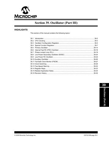 dsPIC33F FRM Section 39. Oscillator (Part III)