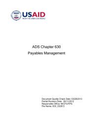 ADS Chapter 630 - Payables Management - usaid