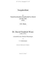 Neujahrsblatt Dr. David Friedrich Wiser. - Naturforschende ...