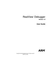 RealView Debugger User Guide - ARM Information Center