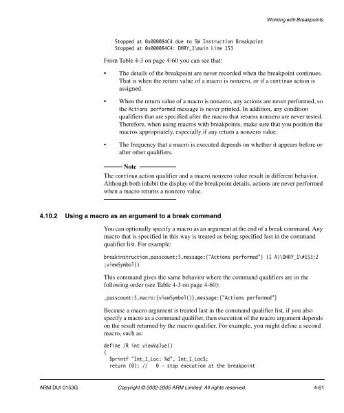 RealView Debugger User Guide - ARM Information Center