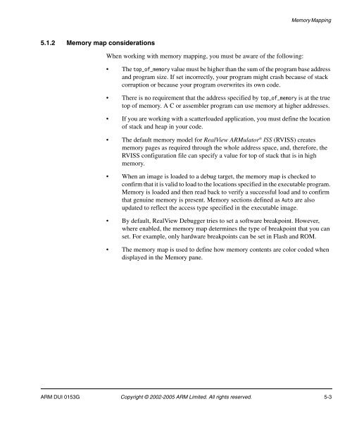 RealView Debugger User Guide - ARM Information Center