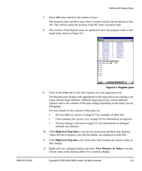 RealView Debugger User Guide - ARM Information Center