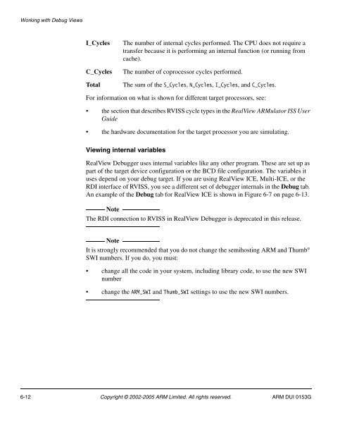 RealView Debugger User Guide - ARM Information Center