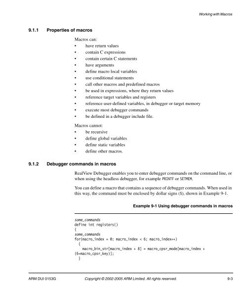 RealView Debugger User Guide - ARM Information Center