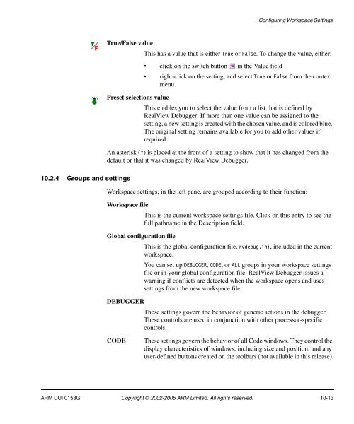 RealView Debugger User Guide - ARM Information Center