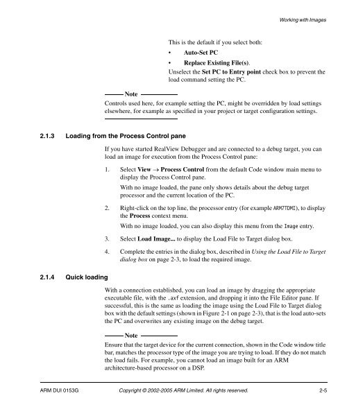 RealView Debugger User Guide - ARM Information Center