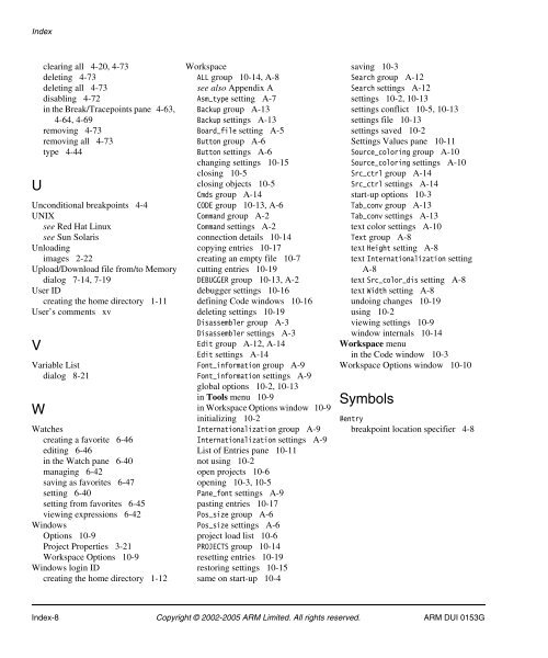 RealView Debugger User Guide - ARM Information Center