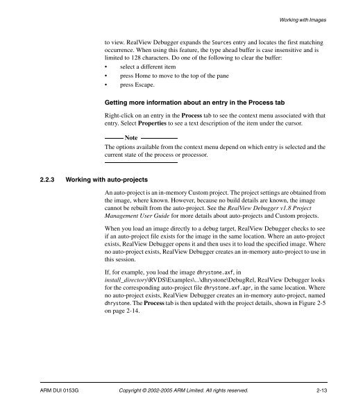 RealView Debugger User Guide - ARM Information Center