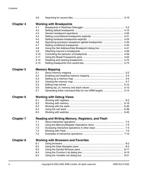 RealView Debugger User Guide - ARM Information Center