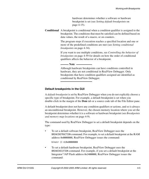RealView Debugger User Guide - ARM Information Center