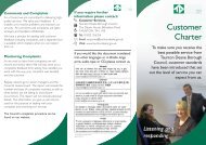 Customer Charter DL Leaflet - Taunton Deane Borough Council