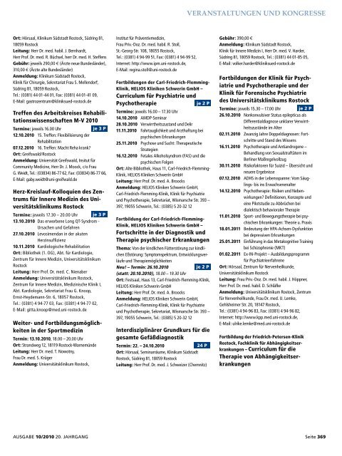 Ärzteblatt Oktober 2010 - Ärztekammer Mecklenburg-Vorpommern