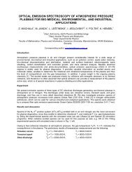 optical emission spectroscopy of atmospheric pressure plasmas for ...