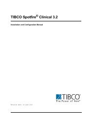 TIBCO Spotfire Clinical 3.2 - TIBCO Product Documentation