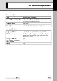 61. The Stationing Committee - Methodist Conference