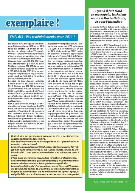 le journal de l'Union SNUI-SUD TrÃ©sor Solidaires