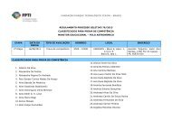 Classificados 2° Etapa – Prova de Competência - PTI - Parque ...