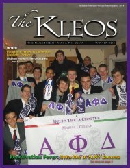 Kleos summer 05 - Alpha Phi Delta Foundation