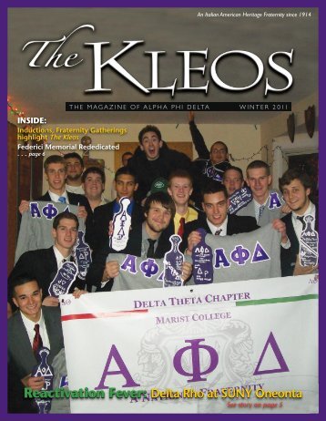 Kleos summer 05 - Alpha Phi Delta Foundation