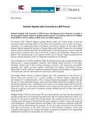 Press release as pdf - IK Investment Partners