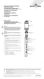 Oxygen sensors InPro 6880 i / 6870 i / 6960 i / 6970 ... - Mettler Toledo