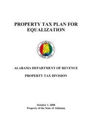 property tax plan for equalization - Alabama Department of Revenue