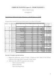 Boxplot. Indici di forma. Studio dell'interdipendenza tra due caratteri