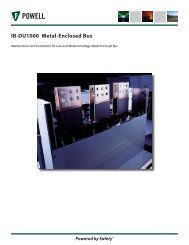 IB-DU1000 Metal-Enclosed Bus - Powell Industries, Inc.