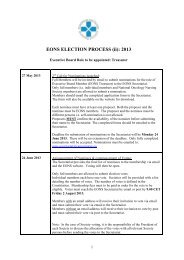 Process for election of Treasurer - the European Oncology Nursing ...