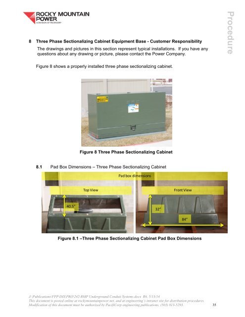 RMP Underground Conduit System Installation Guide (Procedure 242)