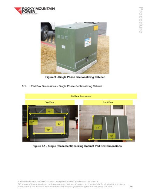 RMP Underground Conduit System Installation Guide (Procedure 242)