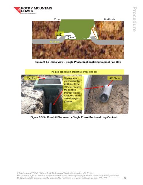 RMP Underground Conduit System Installation Guide (Procedure 242)