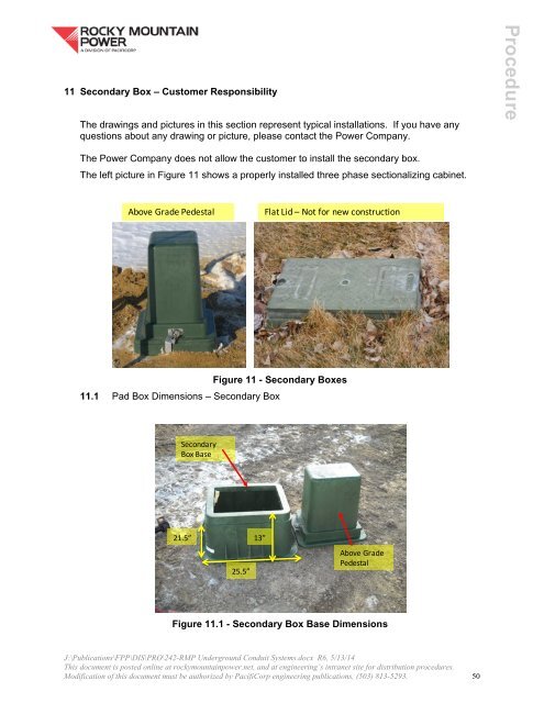 RMP Underground Conduit System Installation Guide (Procedure 242)