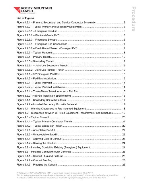 RMP Underground Conduit System Installation Guide (Procedure 242)