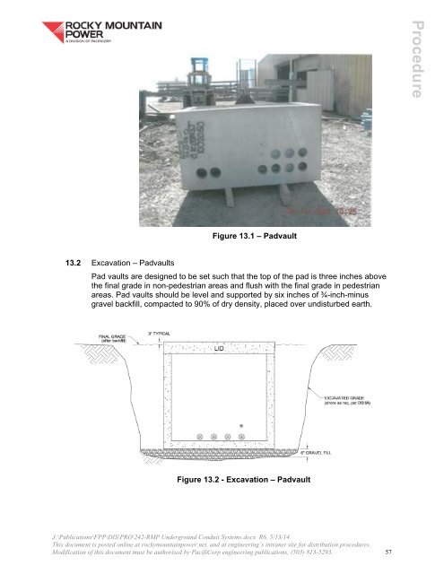 RMP Underground Conduit System Installation Guide (Procedure 242)