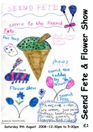 See Fete Programme for Full Details - Seend