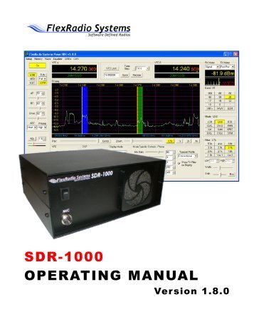 SDR-1000 Operating Manual - Support.flex-radio.com